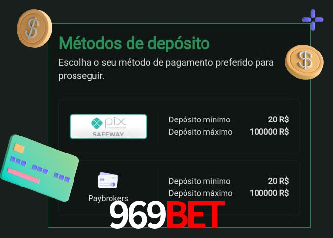 O cassino 969BETbet oferece uma grande variedade de métodos de pagamento